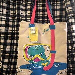 TOY STORY Canvas Tote Bag with Pink and blue Handles